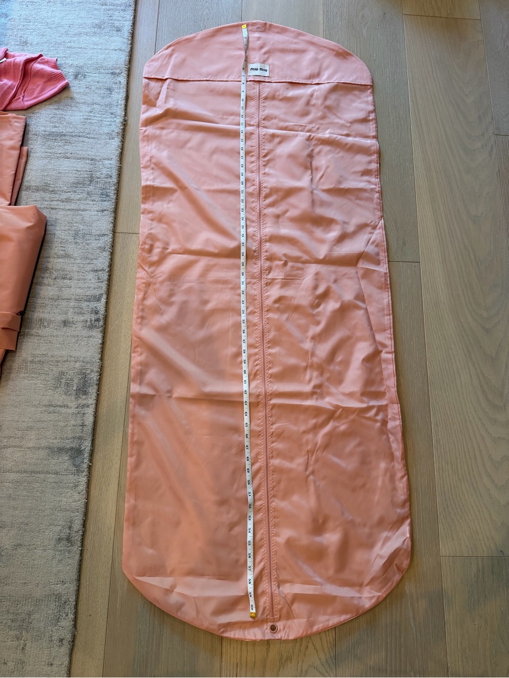Miu Miu Coral Pink Long Garment Bag
